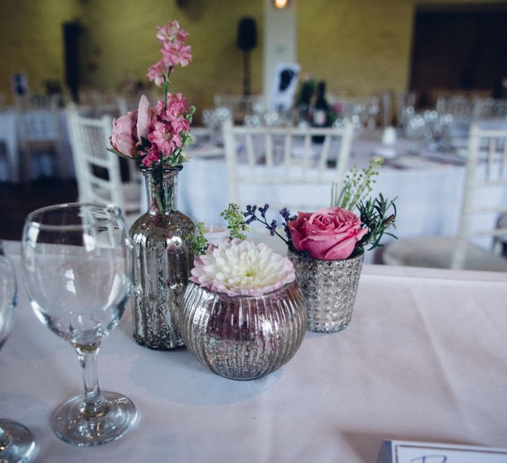 Mercury Glass Vase Floral Centrepieces