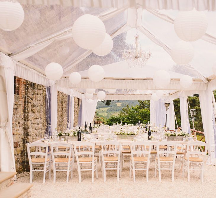 White on White Outdoor Reception