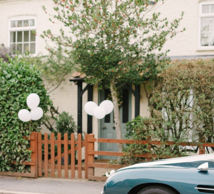 Antique Wedding Car & Balloons