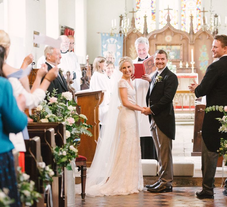 Church Wedding Ceremony with Bride in Charlie Brear Peyton Dress & Augustine Skirt