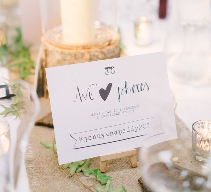 Wedding Hashtag Sign