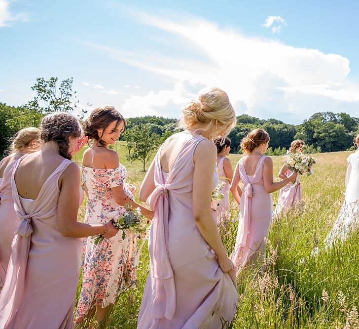 Bridesmaid in Pink Ghost 'Taylor' Dresses