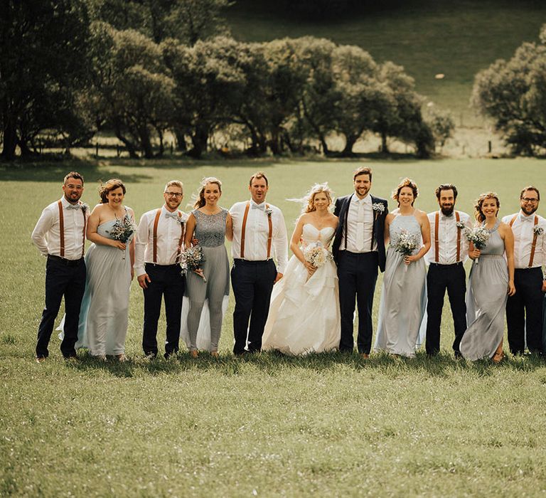 Wedding Party | Outdoor Festival Beach Wedding at Aberdovey in Wales | Katie Ingram Photography