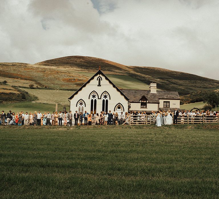 Outdoor Festival Beach Wedding at Aberdovey in Wales | Katie Ingram Photography