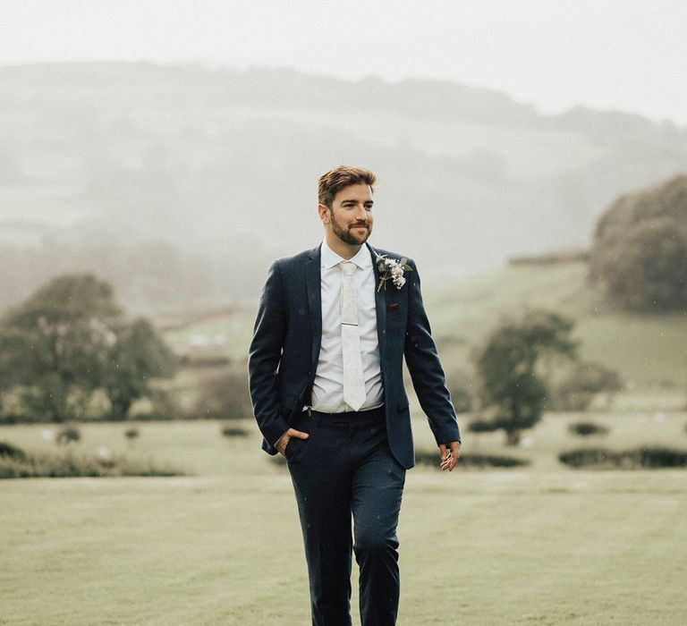 Stylish Groom | Beach Wedding at Aberdovey in Wales | Katie Ingram Photography