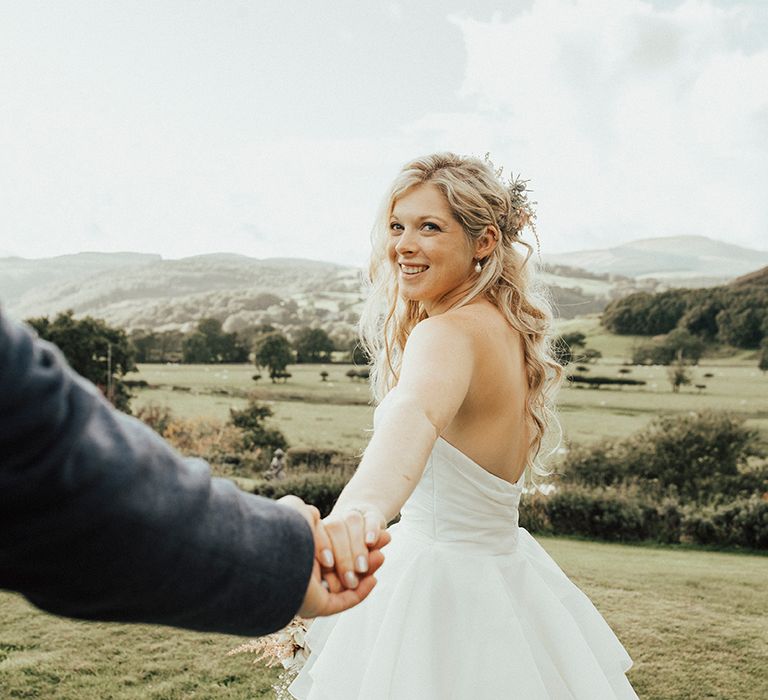 Bride & Groom portrait | Beach Wedding at Aberdovey in Wales | Katie Ingram Photography