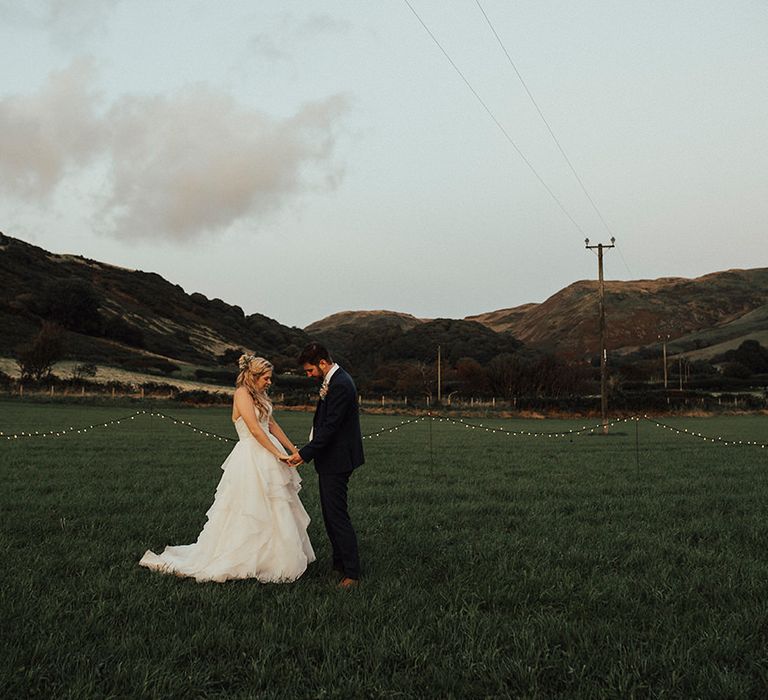 Bride & Groom portrait | Beach Wedding at Aberdovey in Wales | Katie Ingram Photography