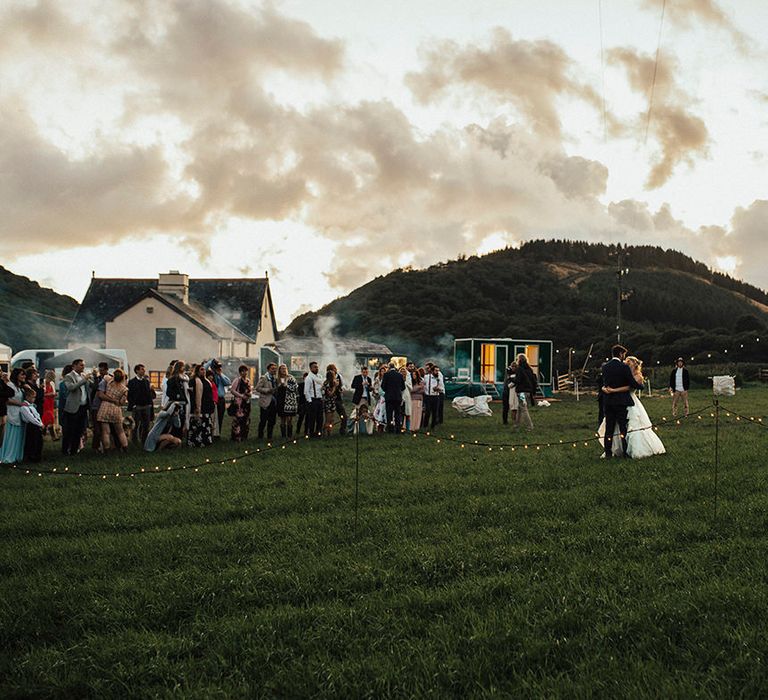 Bride & Groom portrait | Beach Wedding at Aberdovey in Wales | Katie Ingram Photography