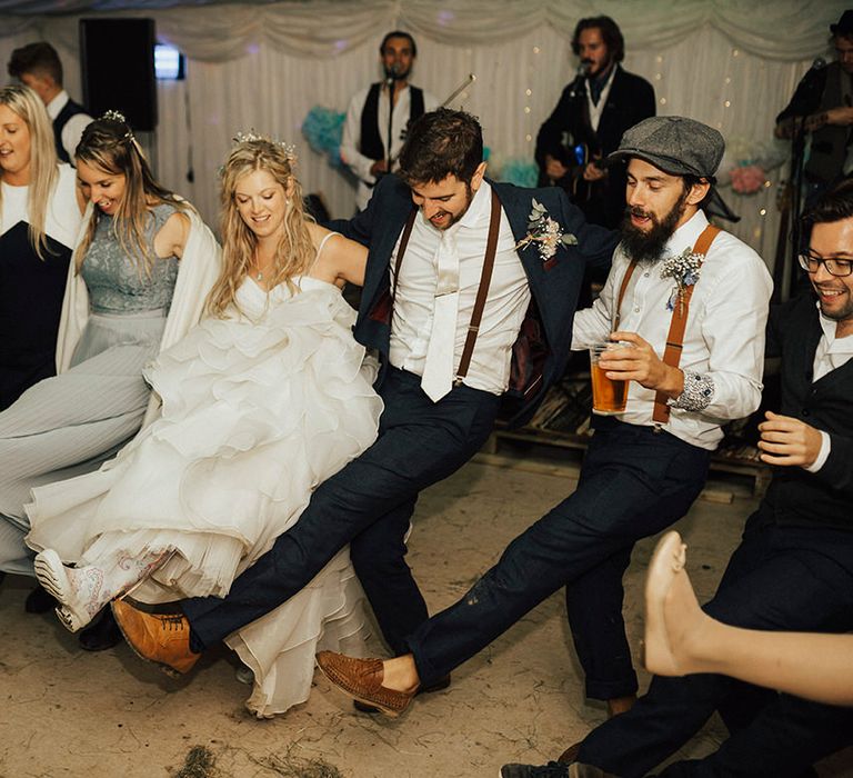 Bride & Groom portrait | Beach Wedding at Aberdovey in Wales | Katie Ingram Photography