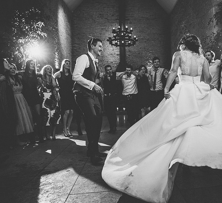 Wedding Reception at Stone Barn With A Silent Disco