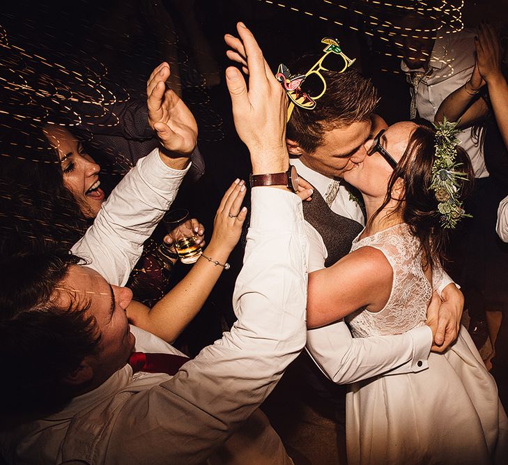 Wedding Reception at Stone Barn With A Silent Disco