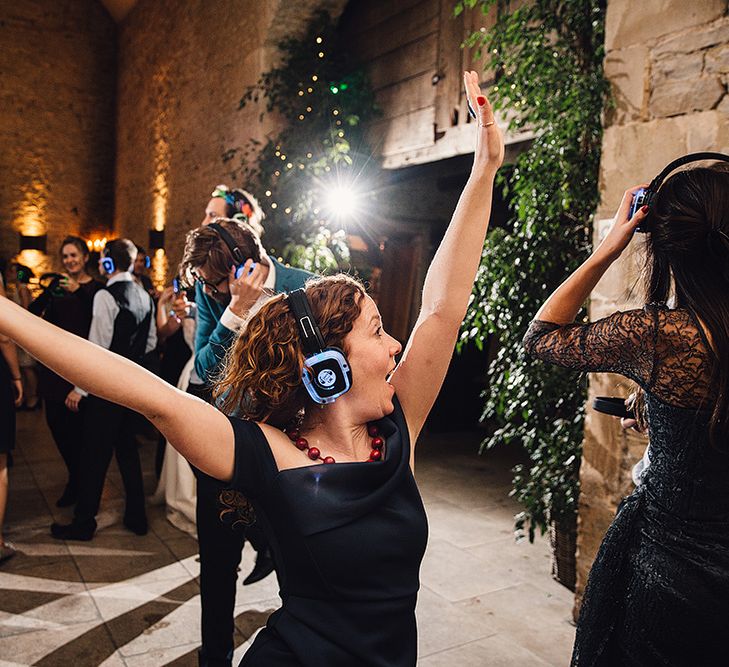 Wedding Reception at Stone Barn With A Silent Disco