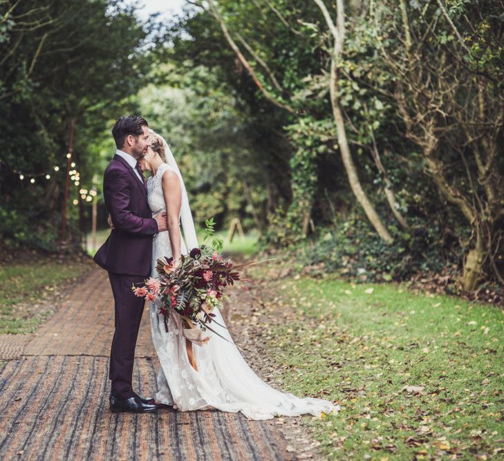 Bride & Groom Marquee Wedding In Cornwall