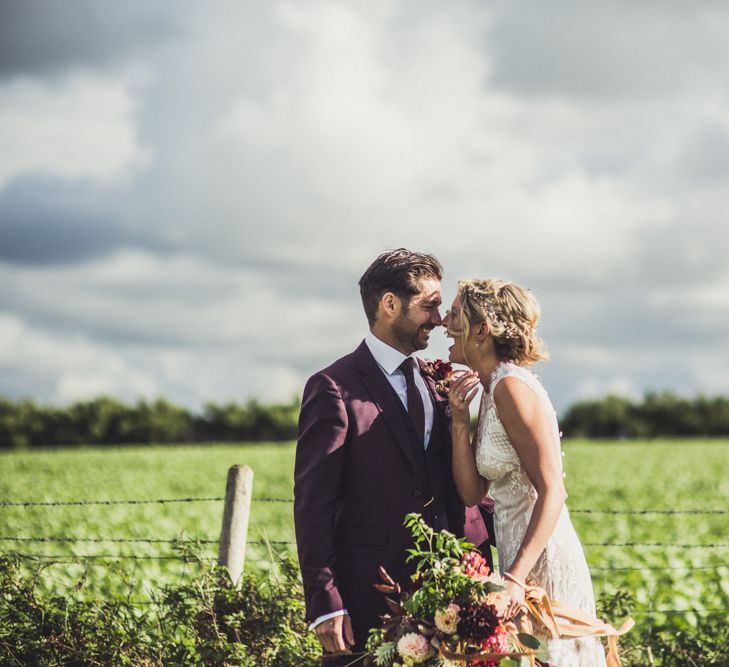 Bride & Groom Marquee Wedding Cornwall