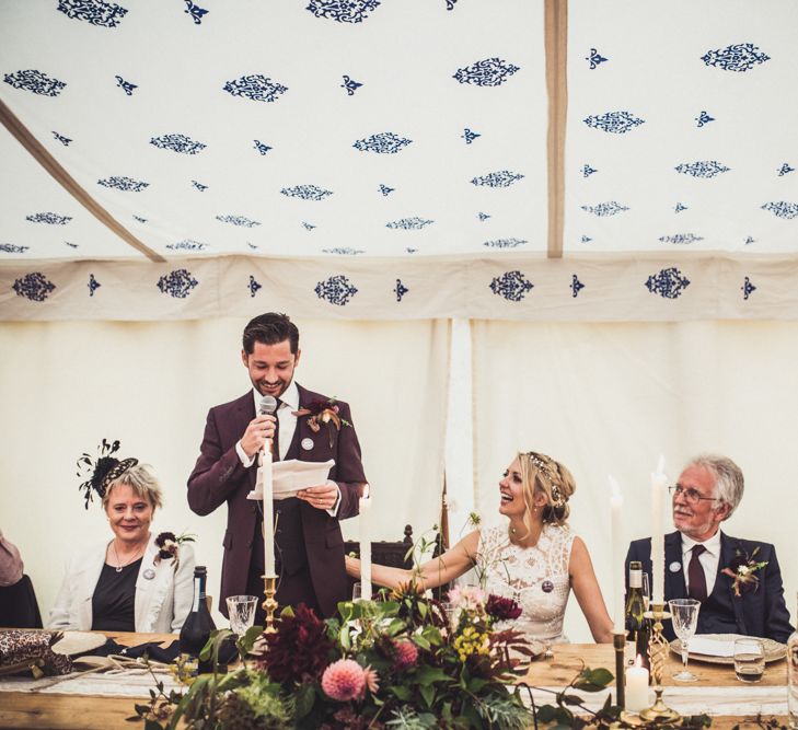 Wedding Speeches Marquee Wedding Cornwall