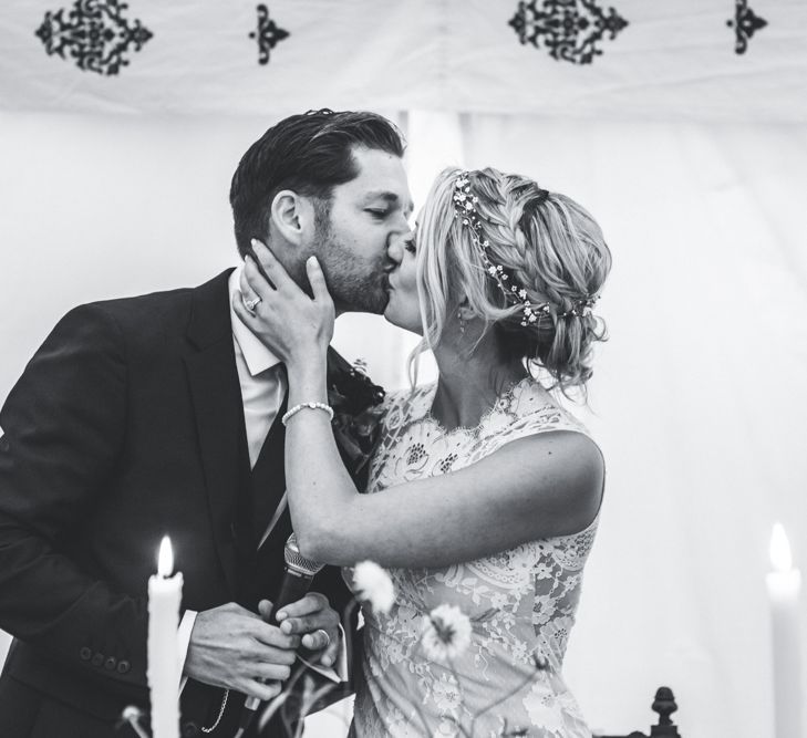 Bride & Groom Marquee Wedding Cornwall