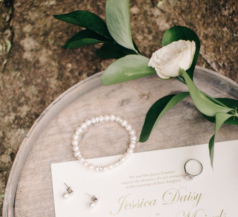 Emily & Jo Wedding Stationery & Bridal Accessories | Outdoor Pastel Country Garden Wedding at Barnsley House in Cirencester | M and J Photography | Motion Farm Wedding Films