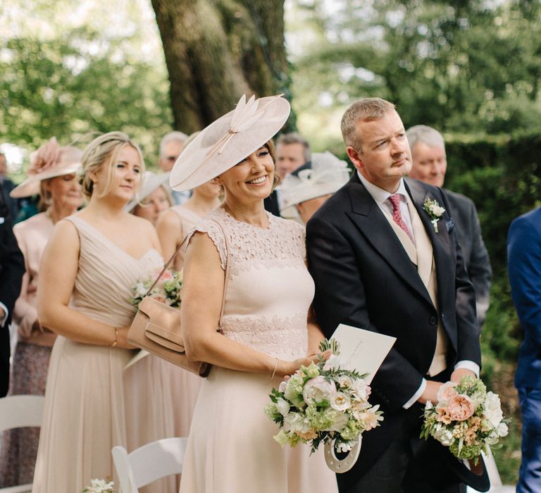 Mother and Father of the Bride | Outdoor Pastel Country Garden Wedding at Barnsley House in Cirencester | M and J Photography | Motion Farm Wedding Films