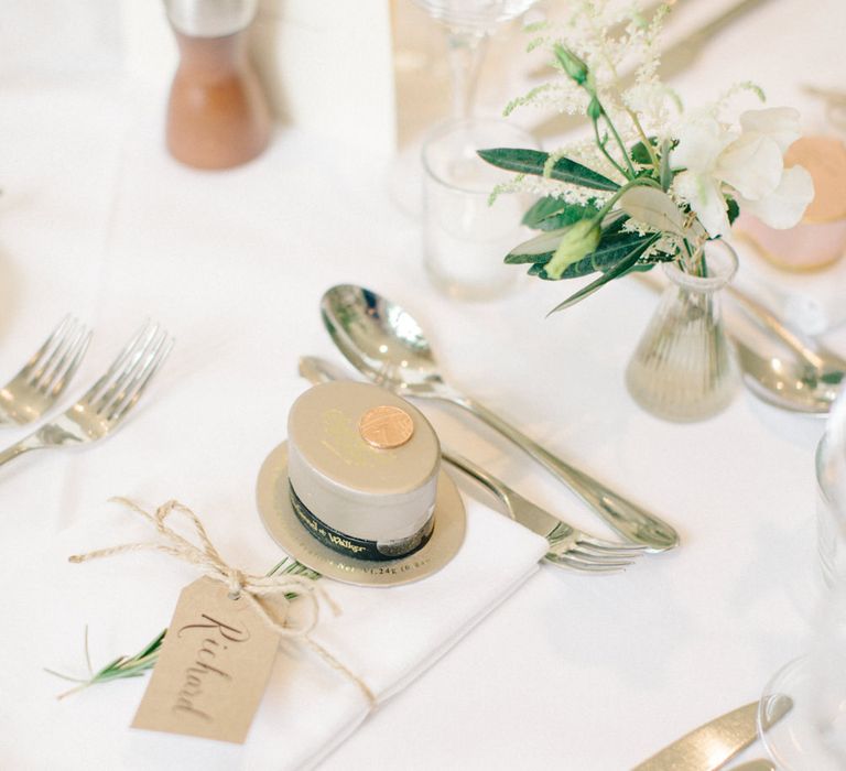 Place Setting | Outdoor Pastel Country Garden Wedding at Barnsley House in Cirencester | M and J Photography | Motion Farm Wedding Films