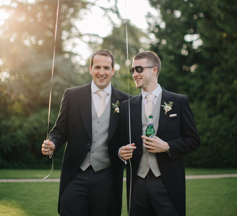 Groom in Traditional Morning Suit | Outdoor Pastel Country Garden Wedding at Barnsley House in Cirencester | M and J Photography | Motion Farm Wedding Films