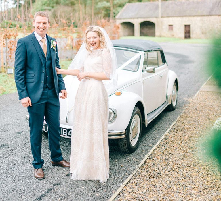 Healey Barn Winter Wedding With Bridesmaids In Navy With Bright Florals & Gold Accents With Images By Sarah Jane Ethan Photography