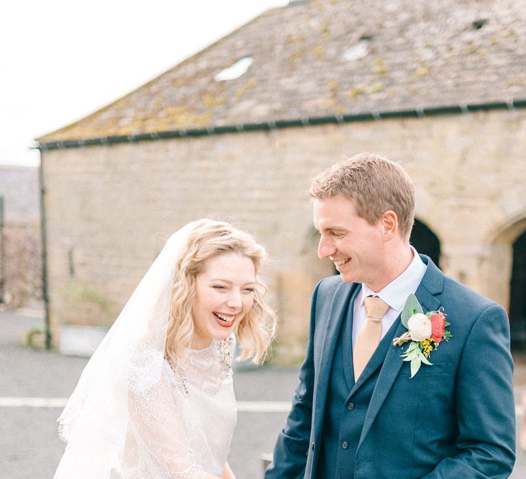 Healey Barn Winter Wedding With Bridesmaids In Navy With Bright Florals & Gold Accents With Images By Sarah Jane Ethan Photography