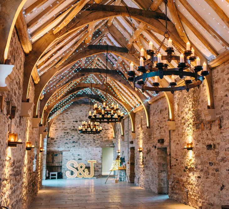 Healey Barn Winter Wedding With Bridesmaids In Navy With Bright Florals & Gold Accents With Images By Sarah Jane Ethan Photography