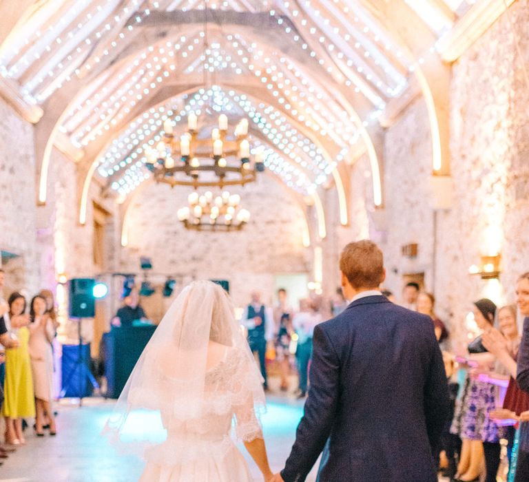 Healey Barn Winter Wedding With Bridesmaids In Navy With Bright Florals & Gold Accents With Images By Sarah Jane Ethan Photography