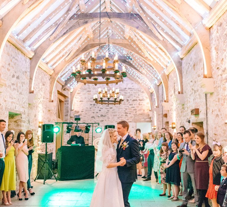 Healey Barn Winter Wedding With Bridesmaids In Navy With Bright Florals & Gold Accents With Images By Sarah Jane Ethan Photography