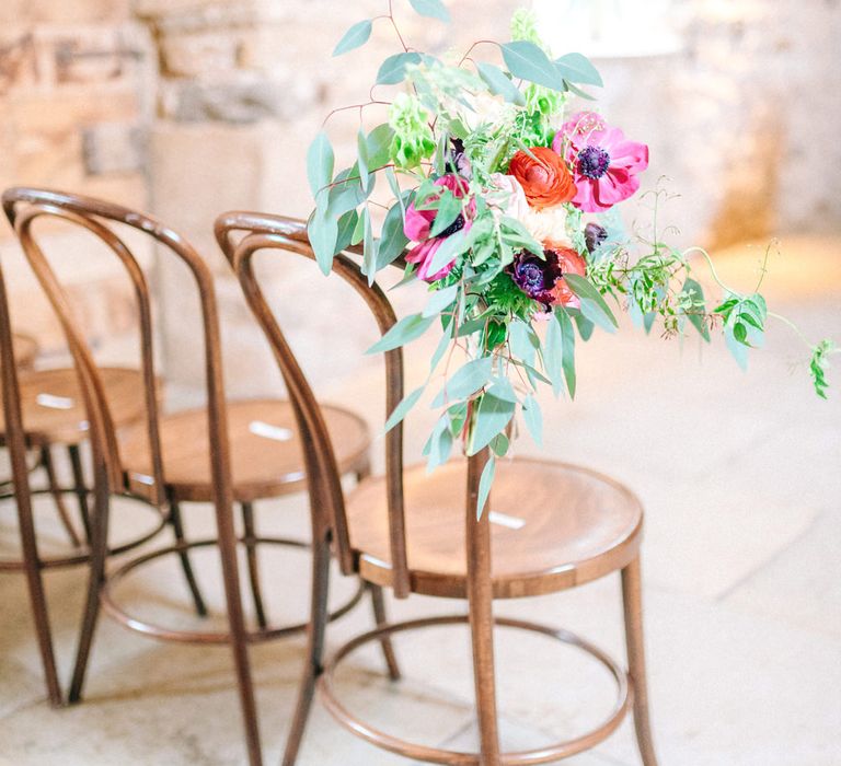 Healey Barn Winter Wedding With Bridesmaids In Navy With Bright Florals & Gold Accents With Images By Sarah Jane Ethan Photography