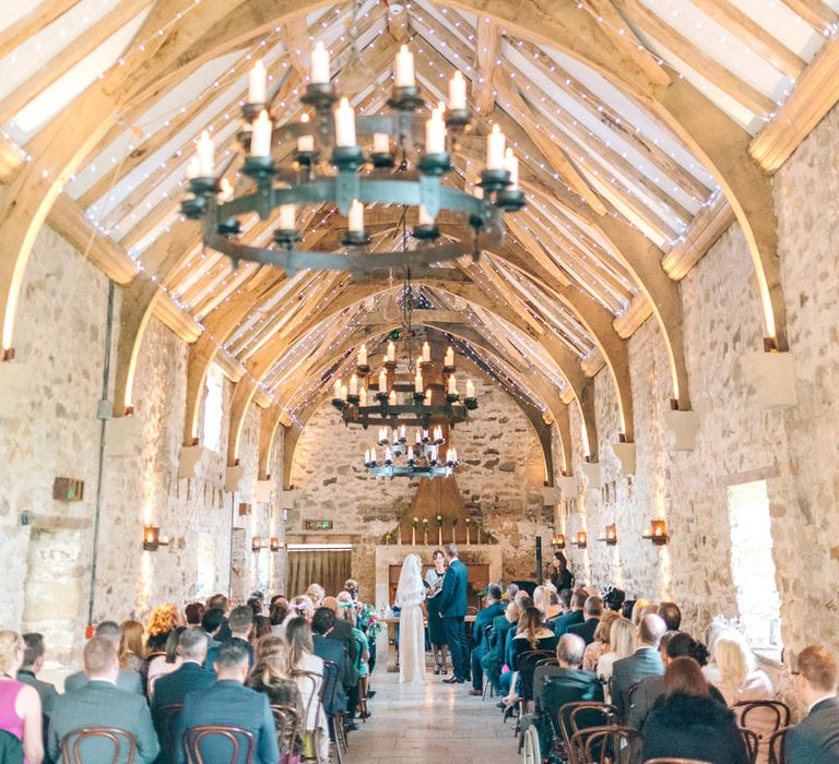 Healey Barn Winter Wedding With Bridesmaids In Navy With Bright Florals & Gold Accents With Images By Sarah Jane Ethan Photography