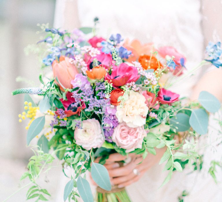 Healey Barn Winter Wedding With Bridesmaids In Navy With Bright Florals & Gold Accents With Images By Sarah Jane Ethan Photography