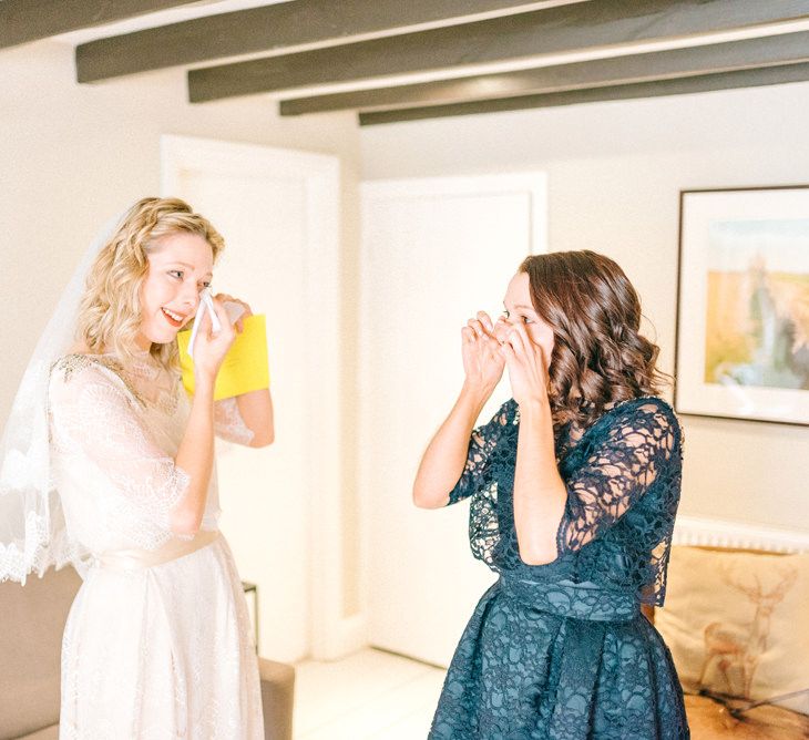 Healey Barn Winter Wedding With Bridesmaids In Navy With Bright Florals & Gold Accents With Images By Sarah Jane Ethan Photography