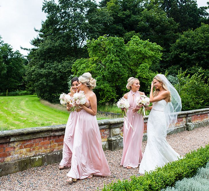 Bridesmaids in Pink Multiway Debenhams Dresses