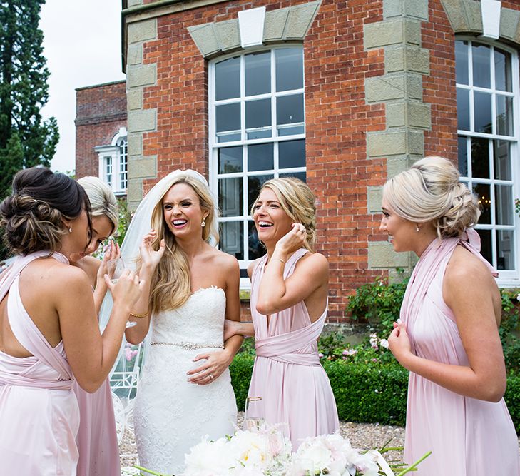 Bridesmaids in Pink Multiway Dresses