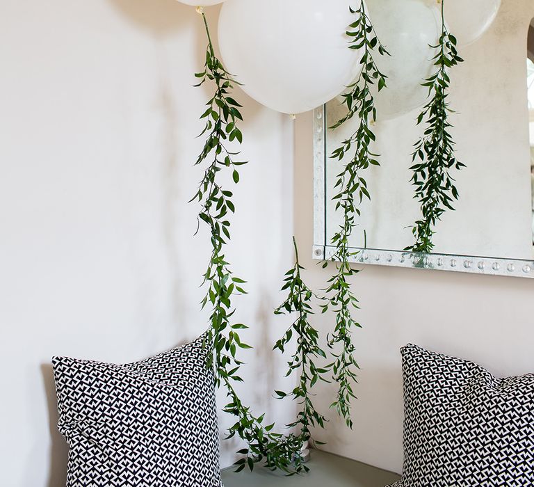 Giant Balloons with Foliage Garland