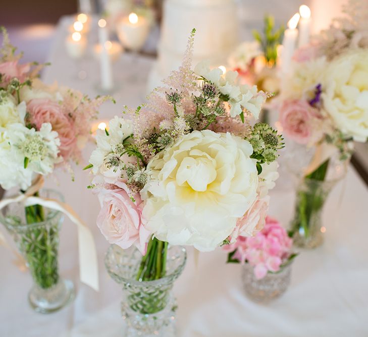 Blush Flower Stems in Vases