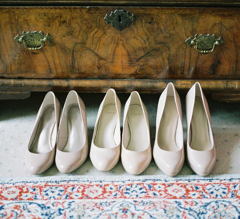 Bridal Party Shoes | A Romantic Pastel Wedding at Dauntsey Park in the Wiltshire English Countryside | Imogen Xiana Photography