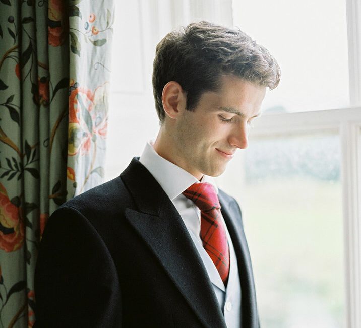 Groom in Traditional Morning Suit | A Romantic Pastel Wedding at Dauntsey Park in the Wiltshire English Countryside | Imogen Xiana Photography