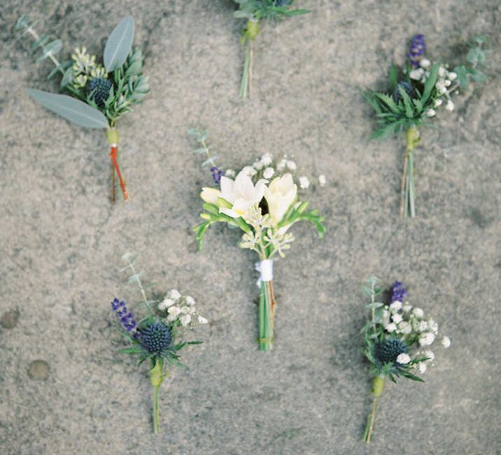 Buttonholes | A Romantic Pastel Wedding at Dauntsey Park in the Wiltshire English Countryside | Imogen Xiana Photography