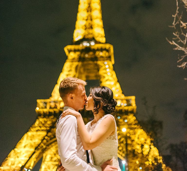 Romantic Eiffel Tower Portrait