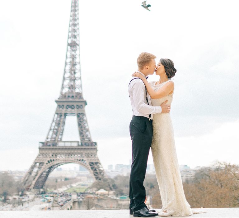 Romantic Eiffel Tower Portrait