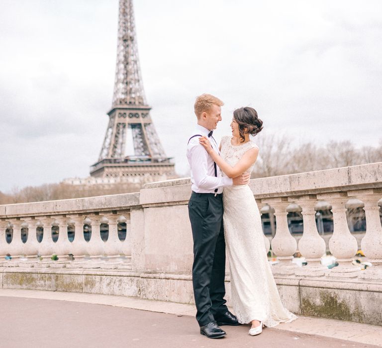 Romantic Eiffel Tower Portrait