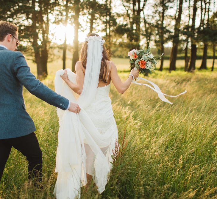 Golden Hour Bride & Groom Portrait