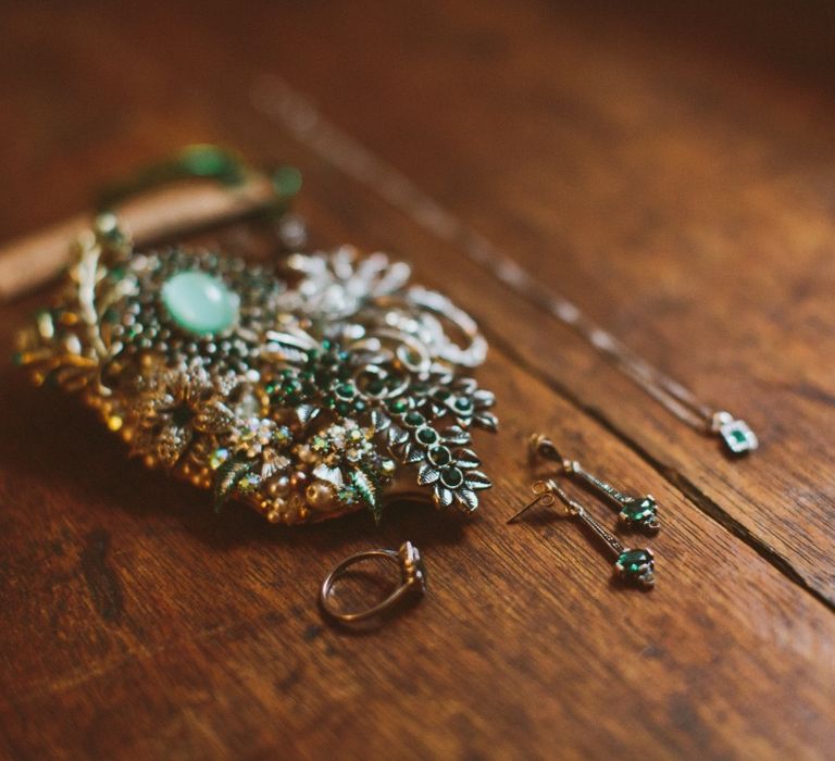 Vintage Emerald Wedding Accessories