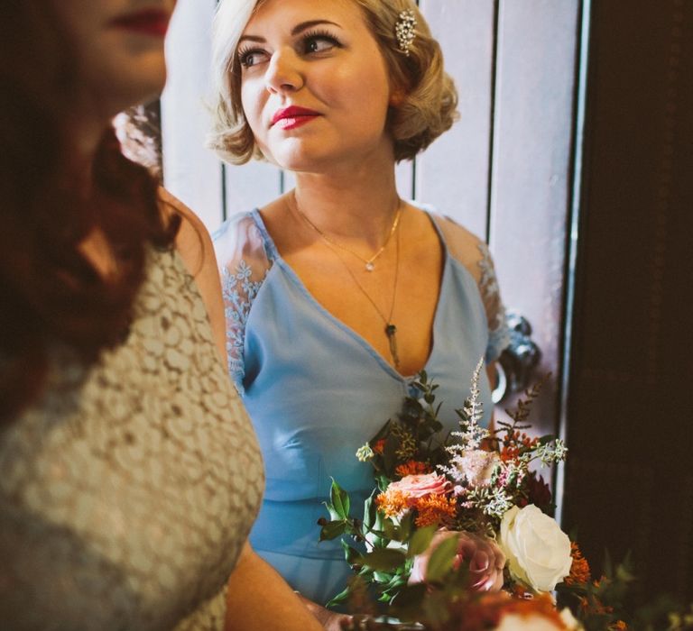 Bridesmaids In Blue