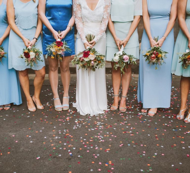 Wedding Party In Blue