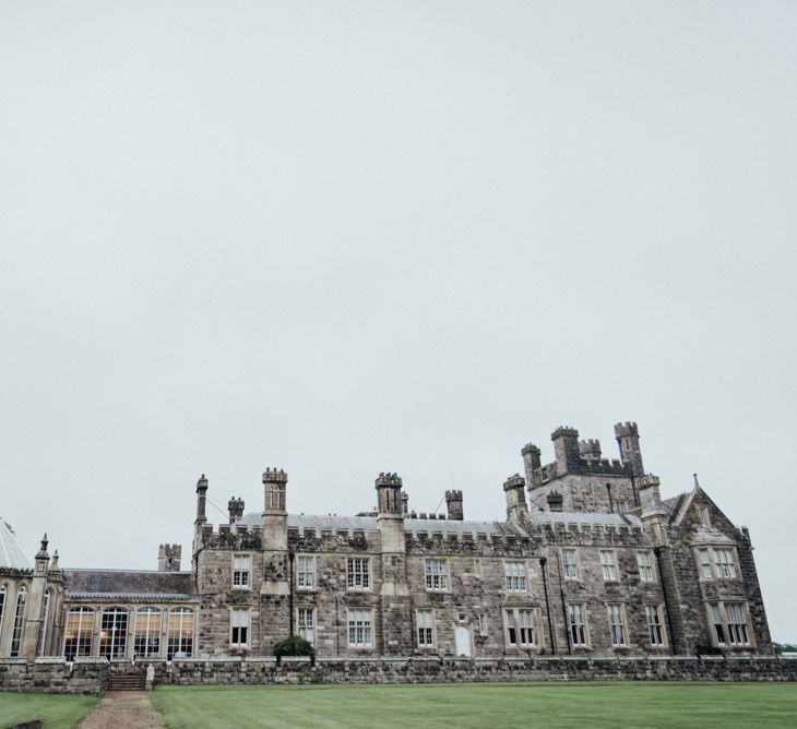 Glasshouse Wedding At Crom Castle With Bride In Halfpenny London Bridesmaids In Forest Green Silk Dresses By Ghost Images From Salt & Sea Photography Co.