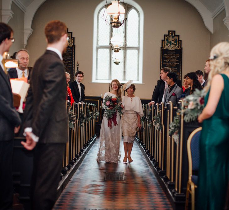 Glasshouse Wedding At Crom Castle With Bride In Halfpenny London Bridesmaids In Forest Green Silk Dresses By Ghost Images From Salt & Sea Photography Co.