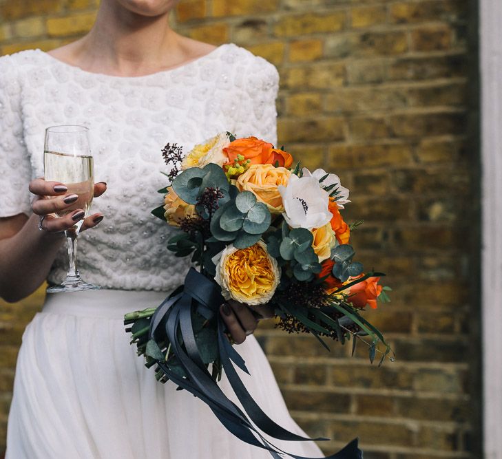 Bride In Bespoke Wedding Dress